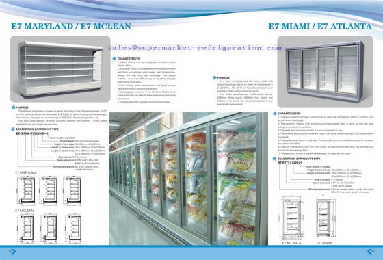 Refrigeradores de Multideck de la cubierta abierta del telecontrol con bajo el frente - anchura 1120m m de Maryland