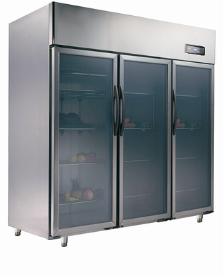 1500L refrigeradores de cristal de la calidad comercial de la puerta del asiático tres, 1830x800x1930