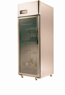 refrigeradores económicos de energía 425L con los compresores/una puerta de cristal