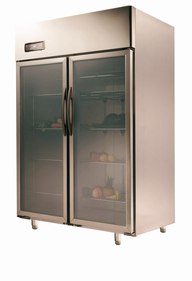 Refrigerador vertical 1000L, -2℃~+10℃ de la exhibición del congelador de 2 puertas
