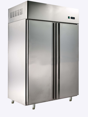 Refrigerador vertical comercial de la puerta doble