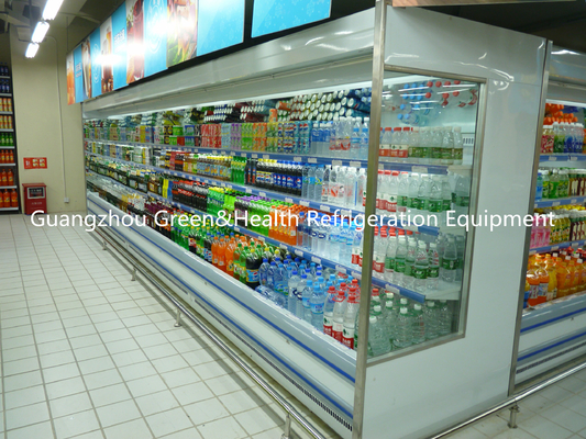 Refrigerador de encargo 2℃ - 10℃ 600w de la exhibición de Multideck con la protección del medio ambiente
