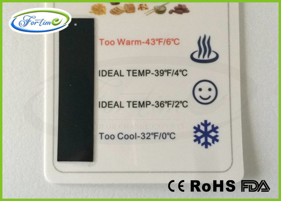 Tira sensible al calor del termómetro del refrigerador del cristal líquido del termómetro del congelador de refrigerador