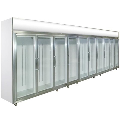 Los estantes ajustables verdad el congelador de cristal de la puerta eléctrico para el mercado/casero