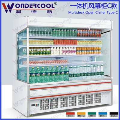 congelador de refrigerador abierto del refrigerador del refrigerador de las ventas de los 2m del multideck comercial caliente del supermercado