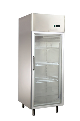 Refrigeradores de cristal verticales 550L, refrigerador comercial de la puerta de la bebida de la sola puerta