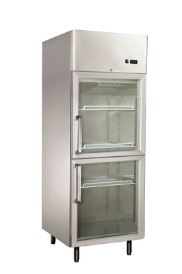 Refrigeradores de cristal ahorros de energía de la puerta, congelador comercial 740 x870x2050 del helado 550L