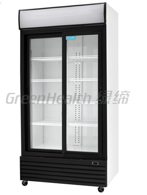 Puerta de cristal del congelador vertical comercial ligero LED/T5 con el compresor de TECUMSEH