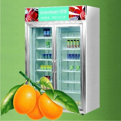 refrigerador de la exhibición de la bebida de 2 puertas para la fábrica del OEM Guanzghou de la panadería