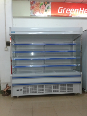 El refrigerador abierto de Multideck de la bebida de la energía, modifica el refrigerador de la exhibición para requisitos particulares de Multideck