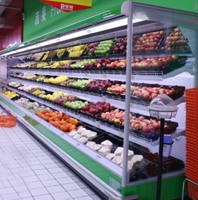 Refrigerador abierto del supermercado/verticalmente refrigerador comercial para la fruta