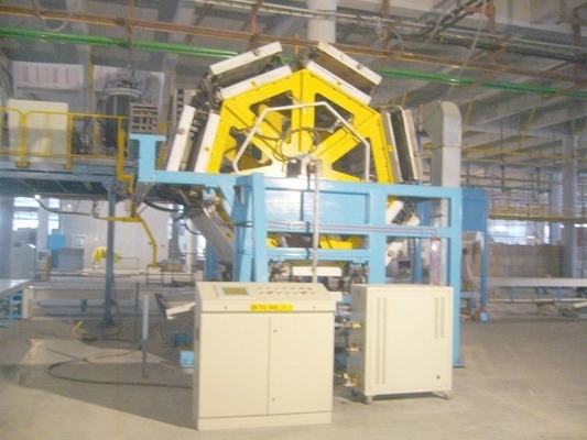 Planta de fabricación del refrigerador del aparato electrodoméstico línea que hace espuma del panel rotatorio de la puerta