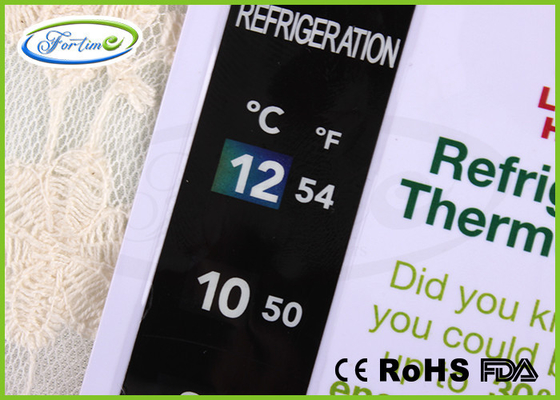 El LCD colorea la tarjeta del termómetro del refrigerador del PVC del cambio para el regalo 0 ~ de la promoción alta exactitud 12℃