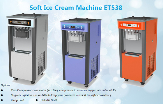 Piso suave del congelador del servicio de la alta capacidad que se coloca para el helado de la torsión