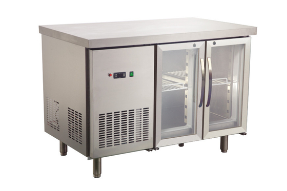 Refrigerador contrario de la barra de la parte posterior de la profundidad con dos la puerta, congelador de refrigerador comercial 225L