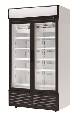 Congelador de cristal derecho libre de la puerta de 2 puertas 5 capas de estante libre de la altura ajustado