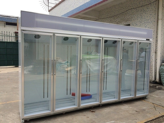 Cámara de cristal derecha libre de la conservación en cámara frigorífica del escaparate del refrigerador de la puerta