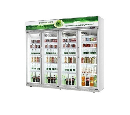 Congelador de cristal vertical de la puerta, escaparate frío del refrigerador de la exhibición de la bebida de la puerta de cristal