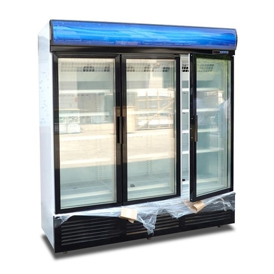 El refrigerador de cristal R404a de la puerta, congelador de la puerta de 3 vidrios automático descongela