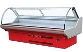 La tienda de delicatessen de encargo exhibe el refrigerador, ruedas seca el refrigerador 2.5meter del calor para conveniente