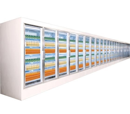 Los estantes ajustables verdad el congelador de cristal de la puerta eléctrico para el mercado/casero