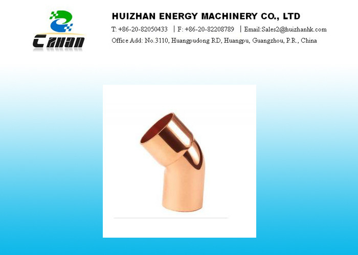 Codo C X C del tubo de cobre del aire acondicionado de 45 grados para las piezas de la refrigeración